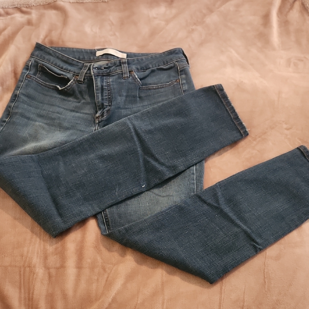 LC Lauren Conrad Women's High Rise Jeans - Dark Blue
